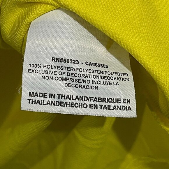 Nike Polo Shirt Short Sleeve Yellow Lightweight Mens Large - Picture 3 of 5